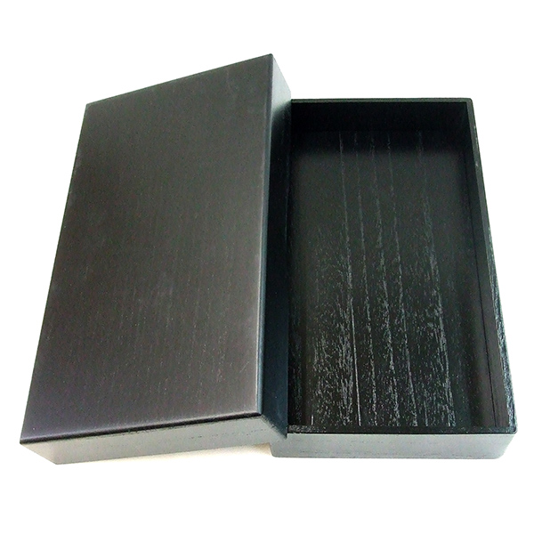 割引も実施中 桐製硯箱 黒 ６寸深型 横幅18cm 整理箱 日本メーカー新品 書道用品 道具箱