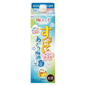 (送料無料(九州・沖縄除く)) 合同 梅いろ　すっぱいあっさり梅酒 1000ml パック 6本(1ケース)