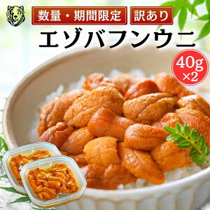 【鮮度抜群!高品質は北海道の老舗業者ならでは】ウニ 「訳あり 無添加 塩水生うに」塩水 40g×1、40g×2 樺太・沿海州・北方四島産エゾバフンウニ 雲丹 天然 ミョウバン不使用 お買い得 うに