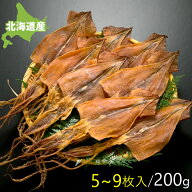 するめ 国産 するめいか 函館 5〜9枚入 200g 塩のみ使用 保存料 無添加 ゲソつき 北海道産 中サイズ 送料…