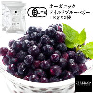 ［冷凍フルーツ］ オーガニック ワイルド 冷凍ブルーベリー 2kg (1kg×2袋) (野生種) ［冷凍のみ］ 有機J…