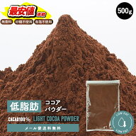低脂肪 ココアパウダー 500g 砂糖不使用【送料無料】[メール便]【3～4営業日以内に出荷】 ココア 低脂肪…