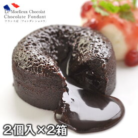 Traiteur de Paris トレトールドパリ社フォンダン ショコラ100g2個入り×2箱セットクール［冷凍］便でお届け24セットまで1配送でお届け［賞味期限：冷凍2か月以上］【2〜3営業日以内に出荷】