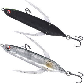 【2個セット価格】 バス釣り ルアー セット ブラックバス クローラー 80mm 6.5g 羽根 トップウォーター 羽根モノ トップ フローティング バスプラグ
