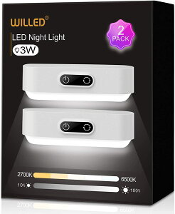 WILLED 2 AbvO[h 3W LED ^b`v 5F\ 2000mAh [dobe[ }Olbg N[[bg Lrlbg Q  Ǐv LEDF 2700K-6500K