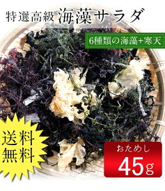 海藻サラダ45g（乾燥タイプ） 送料無料 ぽっきり 無添加食品 ダイエット 低カロリー 自然食品 ミネラル 海藻サラダ