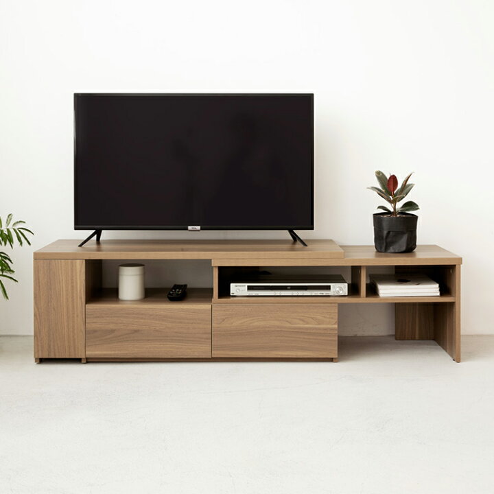 R506 伸長式 テレビボード、ローボード、TVラック、幅122cm～235cm 美品