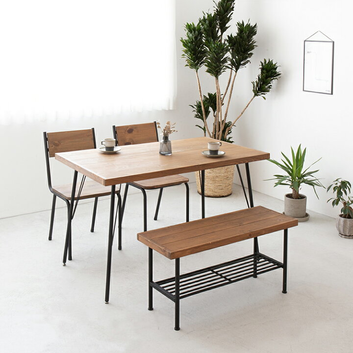 楽天市場】天然木 パイン無垢材 ダイニングテーブル ブレス 幅120 奥行  