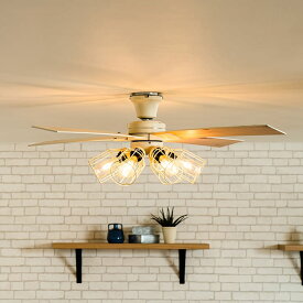 リモコン付 シーリングファン 6灯 JAVALOELF ジャヴァロエルフ JE-CF048 シーリングファンライト 照明器具 インテリア 天井照明 直付け おしゃれ照明 シーリングライト リモコン オシャレ 電気 LED ファン付きシーリングライト