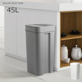 ゴミ箱 シールズ45 密閉ダストボックス 45L【ごみ箱 45リットル 大容量 ふた付き 密閉 臭わない 分別 プッシュオープン キッチン 蓋付き ゴミ箱 ダストボックス 日本製 おしゃれ かわいい 袋 見えない 北欧 シンプル ライクイット like-it Seals】