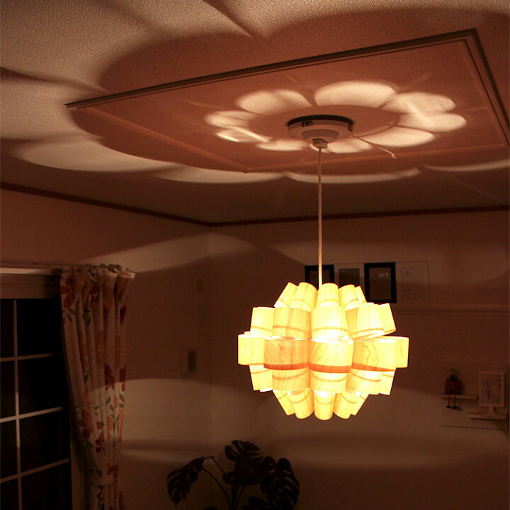 楽天市場】照明 LED 対応 和風 ペンダントライト 1灯 どん2 ウッド 