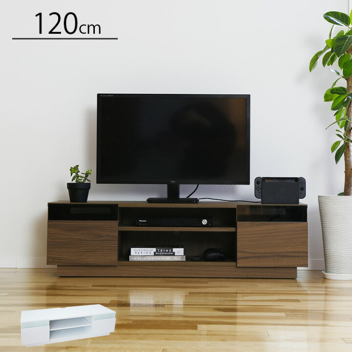 楽天市場】ガラス窓テレビボード 幅120cm【テレビ台 ブラックガラス 