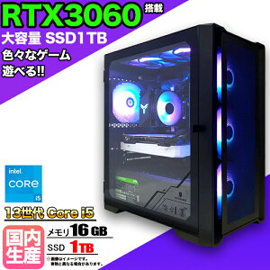 yRTX3060ځzyg VizQ[~OPC fXNgbv p\R Q[~Op\R RTX3060 13 corei5 Windows11 10 SSD 1TB  16GB fXNgbvPC 1Nۏ   Q[ Xyb