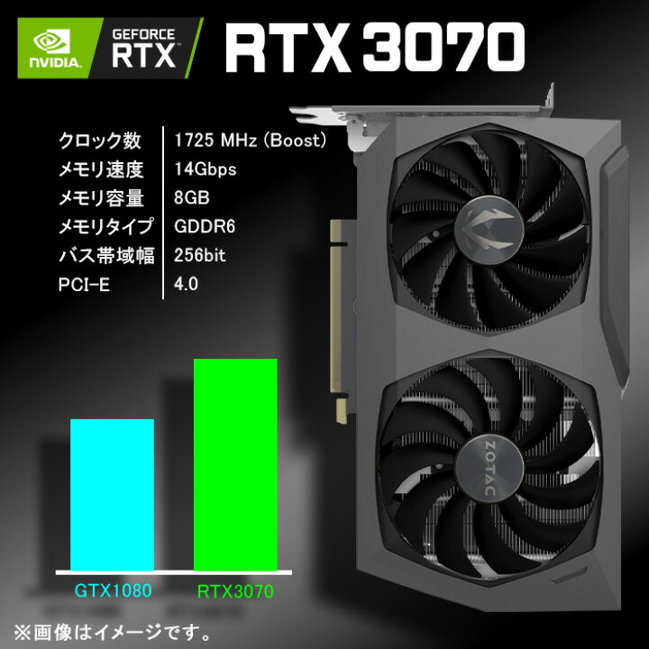 楽天市場】【RTX3070搭載】【国内組立の 新品】ゲーミングPC  