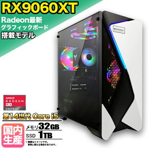 yRX9060XT ځzQ[~OPC fXNgbvp\R rWlX AMD Radeon RX9060XT Intel 14 corei5 Windows10 11  32GB SSD 1TB 1Nۏ Q[ Q[~Op\R fXNgbvPC _ APEX FF14 VALO 