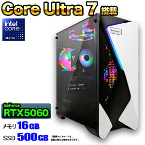 yN[|lIzyIntel 15CPUځIzQ[~OPC fXNgbv p\R Q[~Op\R RTX5060 Core Ultra 7 Windows11 10 SSD 500GB  16GB fXNgbvPC 1Nۏ   Q[ 