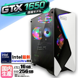 �y�ŐVCore Ultra 5���ځz�y�����g�� �V�i�z�Q�[�~���OPC Core Ultra 5 225F GTX1650 ������16GB SSD256GB Windows11 �f�X�N�g�b�vPC Apex VALORANT Minecraft FF14 ���_ GTA PUBG ����ҏW �z�M e�X�|�[�c ���S�� 1�N�ۏ� �{