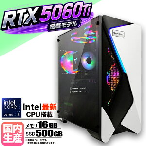 �y�}���\���l�����ICore Ultra 5 225F×RTX5060Ti�z�y�����g�� �V�i�z�Q�[�~���OPC ������16GB SSD500GB Windows11 �f�X�N�g�b�vPC Apex Fortnite �����n�����C���Y VALORANT Minecraft FF14 ���_ GTA PUBG ����ҏW �z�M e