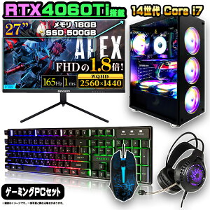 y1܂Œl ZbgzQ[~OPC Zbg fXNgbv p\R Q[~Op\R RTX4060 14 Core i7 Windows11 10 SSD 500GB  16GB fXNgbvPC 1Nۏ  Q[ X