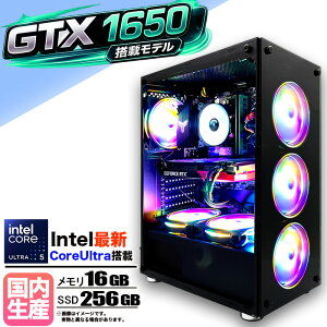 �y�ŐVCore Ultra 5���ځz�y�����g�� �V�i�z�Q�[�~���OPC Core Ultra 5 225F GTX1650 ������16GB SSD256GB Windows11 �f�X�N�g�b�vPC Apex VALORANT Minecraft FF14 ���_ GTA PUBG ����ҏW �z�M e�X�|�[�c ���S�� 1�N�ۏ� �{