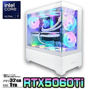 yŐVRTX5060Tizy g Viz ȈՐ Q[~Op\R s[X Q[~OPC fXNgbv p\R Intel Core Ultra 7 RTX5060Ti Windows11 10 SSD 1TB  32GB ARGB fXNgbvPC 1N