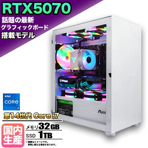 y10/1܂ŒlIzyRTX5070 g VizQ[~OPC fXNgbvp\R rWlX NVIDIA GeForce RTX5070 Intel 14 Core i7 Windows10 11 SSD1TB  32GB 1Nۏ Q[ Q[~Op\