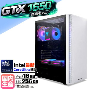 �y�ŐVCore Ultra 5���ځz�y�����g�� �V�i�z�Q�[�~���OPC Core Ultra 5 225F GTX1650 ������16GB SSD256GB Windows11 �f�X�N�g�b�vPC Apex VALORANT Minecraft FF14 ���_ GTA PUBG ����ҏW �z�M e�X�|�[�c ���S�� 1�N�ۏ� �{