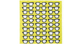 メガネ拭き　パフューム抗菌クリーニングクロス 3017-30　メガネ（イエロー）柄