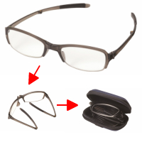 6つ折り携帯用 コンパクト老眼鏡 選択 メガネ 通勤 旅行 アイテム勢ぞろい 機内持ち込み ブルーライトカット パソコン スマホ 折りたたみ老眼鏡SimpleVisionCompactシンプルビジョンコンパクトSV-801GR ＰＣレンズ グレー