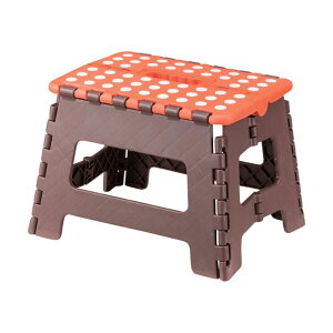 クラフターフォールディングスツールM | 東谷 カラー:ブラウン / オレンジ | 折りたたみ椅子 軽量スツール 持ち運び便利 収納簡単 省スペース 安定感 作業用椅子 アウトドア 室内用 多用途 コ