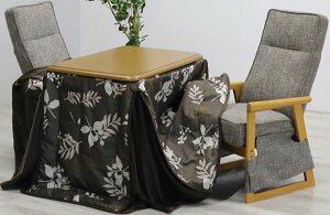 こたつセット 2人掛け ダイニングこたつセット こたつ4点セット 幅90cm こたつ布団付き ハイタイプ 4点セット こたつ テーブル 継脚付き 高さ調整 こたつ用チェア リクライニングチェア 2人用