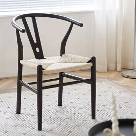 マラソン限定クーポン実施中 紙糸座面 リビング用 在宅ワーク用　オーク ペーパーコード アームチェア リプロダクト 北欧インテリア デザイナーズチェア ラウンドチェア オフィスチェア イス 椅子 木製 肘付き おしゃれ 送料無料(離島を除く) 新品セール期間中おすすめ