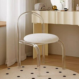 マラソン限定クーポン実施中 人気 クリアチェア ドレッサー椅子 クリア 椅子 チェア 北欧 ガラス 透明 椅子 イス パソコンチェア PCチェア ワークチェア ダイニングチェア スツール