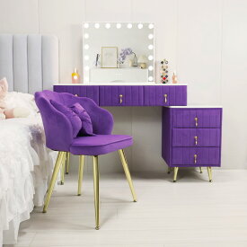 年末年始限定クーポン配布中 ドレッサー おしゃれ 女優ミラー《自社製品》可愛い デスク 欧風 鏡台 お姫系 ベロア調 テーブル 幅80cm 幅60cm 幅100cm チェスト スツール LEDミラー 寝室 化粧テーブル サイドテーブル メイク台 化粧台 コスメ収納