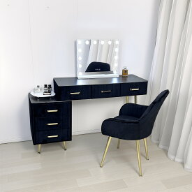 期間値引クーポンあり ドレッサー おしゃれ 女優ミラー《自社製品》可愛い デスク 欧風 鏡台 お姫系 ベロア調 テーブル 幅80cm 幅60cm 幅100cm チェスト スツール LEDミラー 寝室 化粧テーブル サイドテーブル メイク台 化粧台 コスメ収納