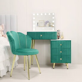 スーパーSALE期間限定クーポン ドレッサー おしゃれ 女優ミラー《自社製品》可愛い デスク 欧風 鏡台 お姫系 ベロア調 テーブル 幅80cm 幅60cm 幅100cm チェスト スツール LEDミラー 寝室 化粧テーブル サイドテーブル メイク台 化粧台 コスメ収納