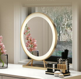 マラソン限定クーポン実施中 女優ミラー 　おしゃれ 卓上ミラー 化粧ミラー 卓上鏡 女性大人気 　幅45cm　LEDミラー ライト 三段調節可能　明るさ調整　鏡　ドレッサー　化粧ミラー 三色 照明モード サイズ45cm*45cm 即日発送 YouTube zoom専用の照明