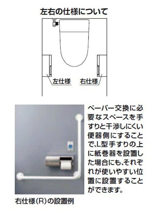 楽天市場】LIXIL(INAX) 棚付ワンタッチ式紙巻器(両減り防止タイプ) KF  