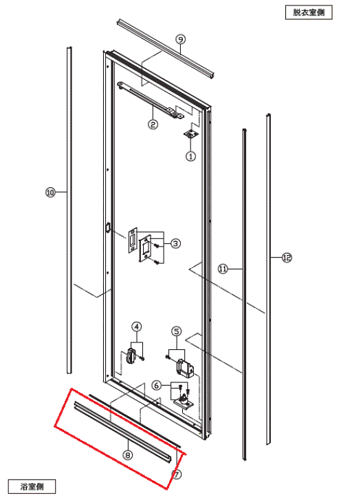 楽天市場 Lixil Inax タイト材 下枠 Do Pytb4 S44 お風呂 浴室 ユニットバス 部品 リフォーム Diy 快適水空館