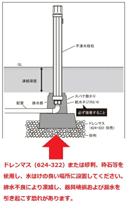 楽天市場】カクダイ 不凍栓付水栓柱(ステンレス) 624-301-1000 : 快適