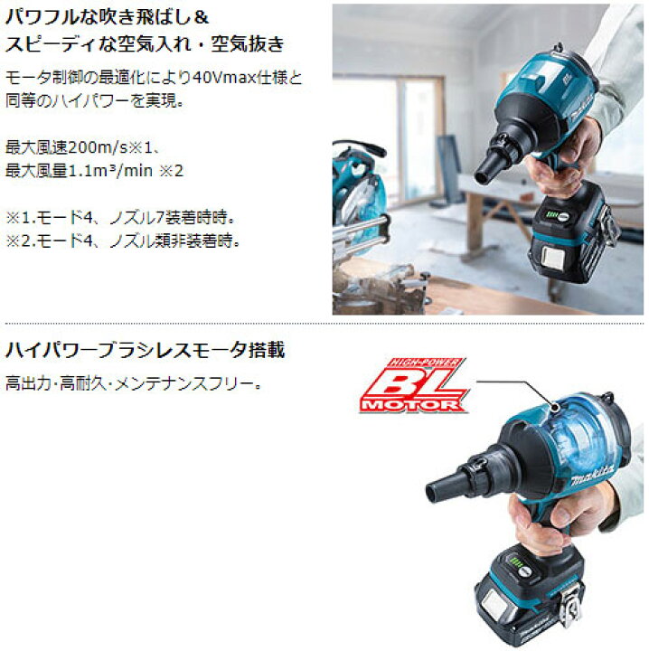 楽天市場】[マキタ 正規店] 18V 充電式 エアダスタ AS180DZ 各種 