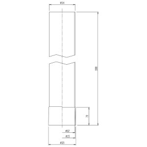 LIXIL(INAX) �����p�C�v 1000mm �X���[�u�t BT-30R ���N�V�� �C�i�b�N�X
