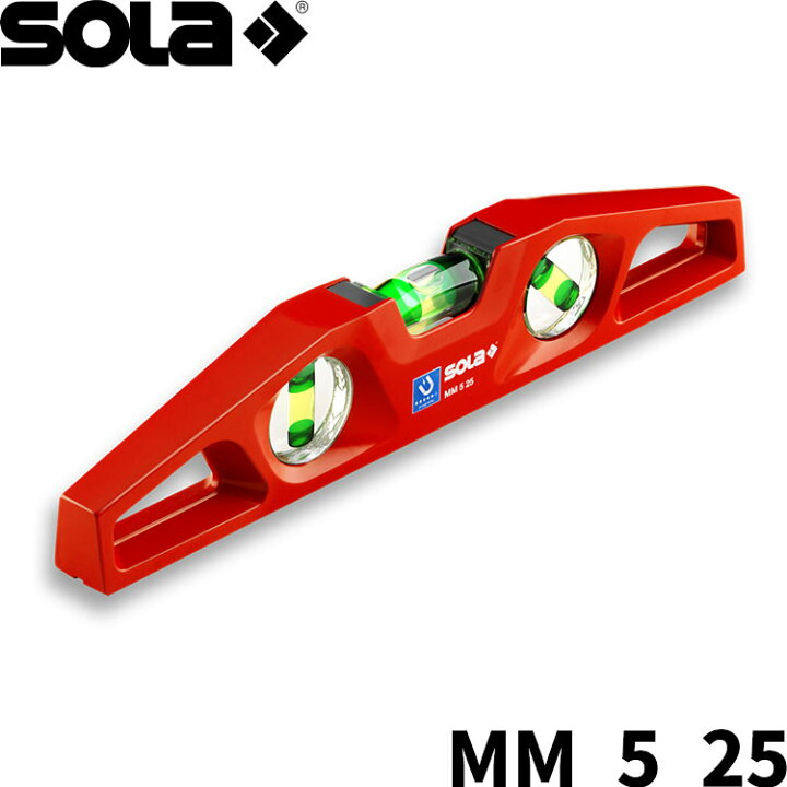楽天市場】SOLA MM 5 25 ダイキャストレベル マグネット付き ホルダー 