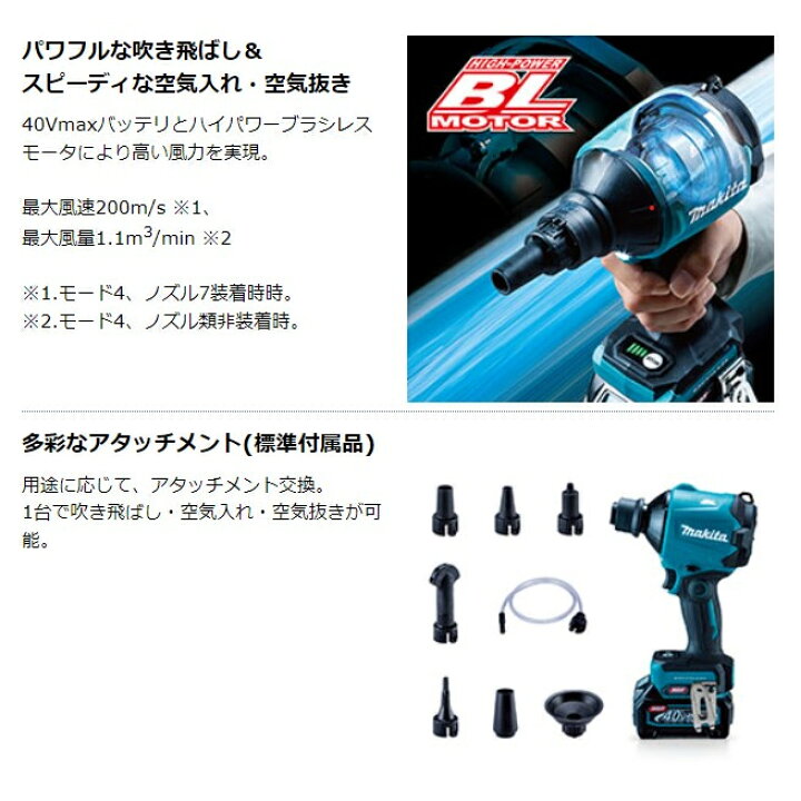 楽天市場】[マキタ 正規店] 充電式 エアダスタ AS001GRD フルセット 