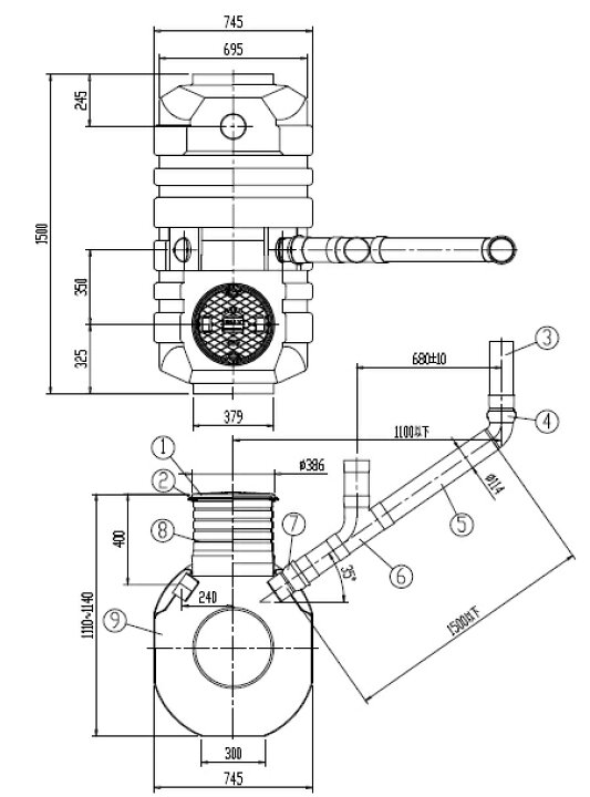 楽天市場】LIXIL(INAX) 簡易水洗便器専用便槽 BT-600SR 【横形】【650L 