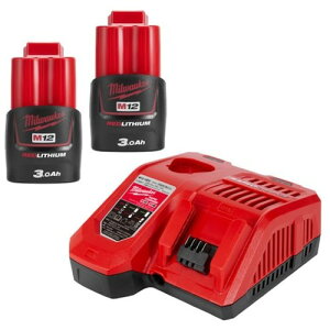 �~���E�H�[�L�[ 1�N�ۏ� M12 (2) 3.0Ah FC �X�^�[�g�L�b�g M12-18 NRG-302 JP Milwaukee �[�d�� �o�b�e���[ �Z�b�g
