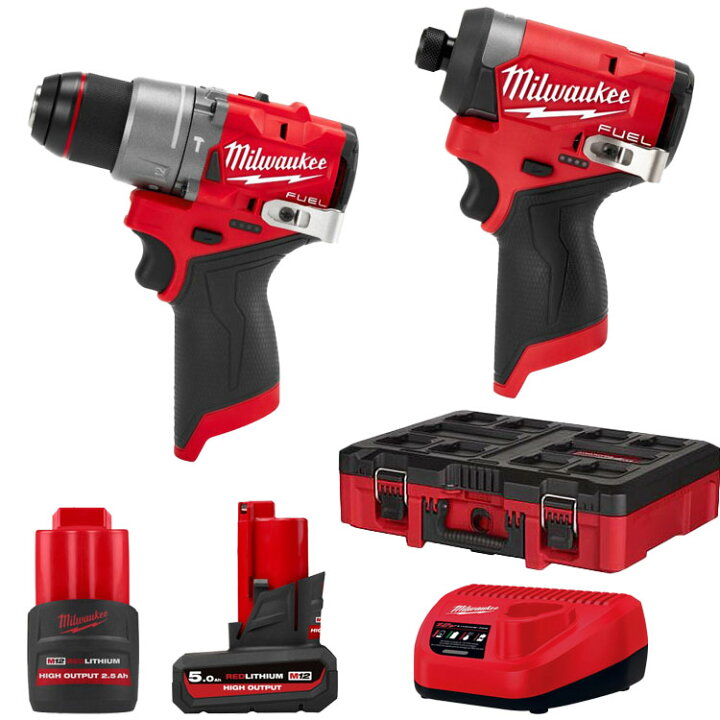 Milwaukee M12燃料 インパクトドライバー ケース付 バッテリー2個 