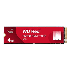 WDS400T1R0C [WD Red SN700 NVMe SSD�i4TB M.2(2280) PCIe Gen3 x4 NVMe 5100TBW 5�N�ۏ؁j]