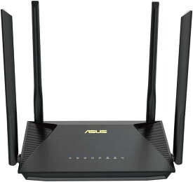 ASUS WiFi 無線 ルーター WiFi6 1201+574Mbps v6プラス/ OCNバーチャルコネクトに対応デュアルバンド RT-AX1800U (A) メッシュ&セキュリティ機能付 3階建 接続台数32台