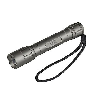 エルパ(ELPA) LED懐中電灯 防水 明るさ350ルーメン ハンドストラップ付き 電池式 シルバー DOP-EP430